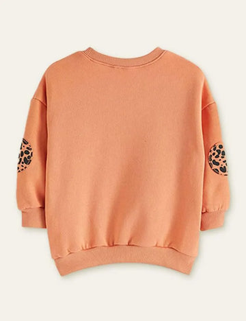 Leopard Appliqué Sweatshirt + Zoo Printed Leggings - Mini Taylor